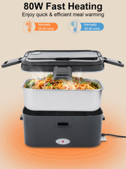 SOHIDA close-up of 304 stainless tray highlighting easy clean and dishwasher-safe benefit