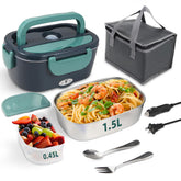SOHIDA front view of green lunch box showing compact portable design and easy carrying
