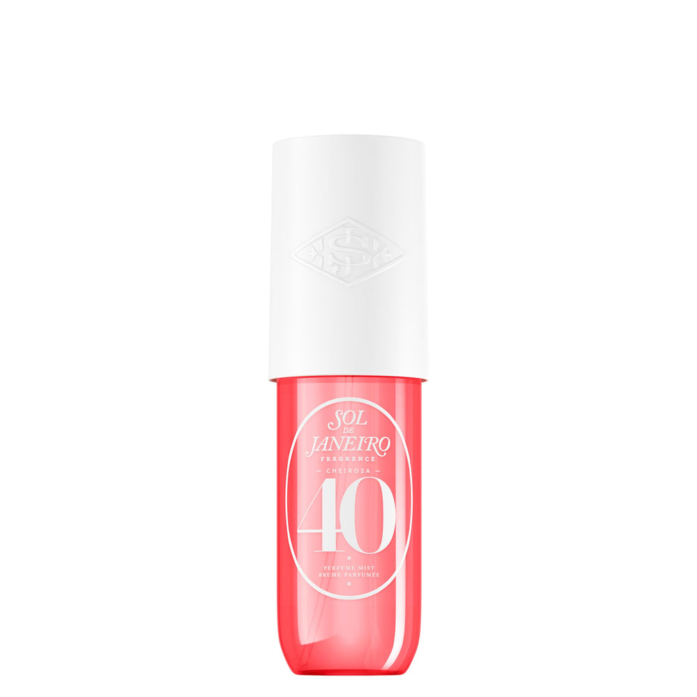 Sol de Janeiro bottle front view showing elegant design and scent benefit