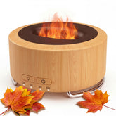 SOLEILHOME front view of fireplace diffuser showing warm glow and decor benefit