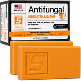 Solpri soap bar front packaging showing antifungal benefit