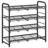 SONGMICS front view of 4-tier rack showing organized shoes and neat entryway