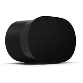 Sonos Era 300 front view showing sleek black grille and immersive sound