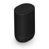 Sonos Move 2 front view in black showing speaker grille and stereo presence for clearer sound