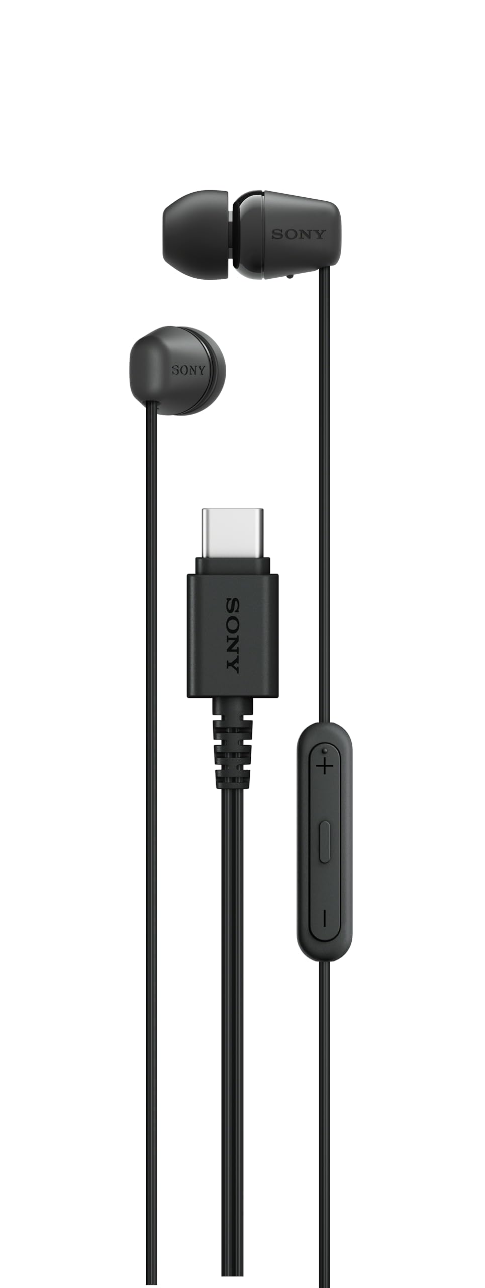 Sony IER-EX15C front view showing compact housings and sleek design benefit portability