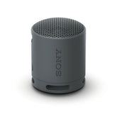 Sony SRS-XB100 front view showing grill and portable benefit
