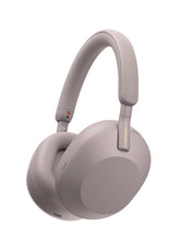 Sony WH-1000XM5 front view showcasing sleek Smoky Pink design and premium finish