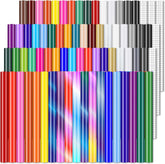 Sooez front packaging showing assorted 12x12 vinyl sheets and quantity benefit