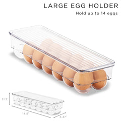 Sorbus narrow bin placed in fridge door demonstrating space-saving benefit