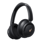 Soundcore Life Q30 front view showing sleek black design and comfortable fit
