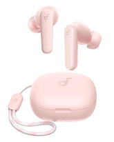 Soundcore P20i front view showing earbuds and case, highlighting portability
