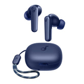 Soundcore P20i front view showing earbuds and clean design benefit portability