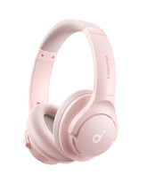 Soundcore Q20i front view in pink showing design and comfort benefits