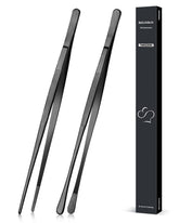 SouxMux front view of both 12-inch tweezers showing complete set and finish