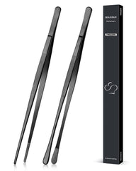 SouxMux front view of both 12-inch tweezers showing complete set and finish