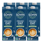 SOWN bottle front packaging showing product and organic label, highlights convenience