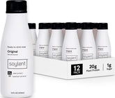 Soylent front bottle showing brand and ready-to-drink convenience