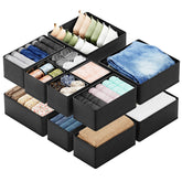 SpaceAid front view of 12-pack bins showing organized compartments and neat storage benefit
