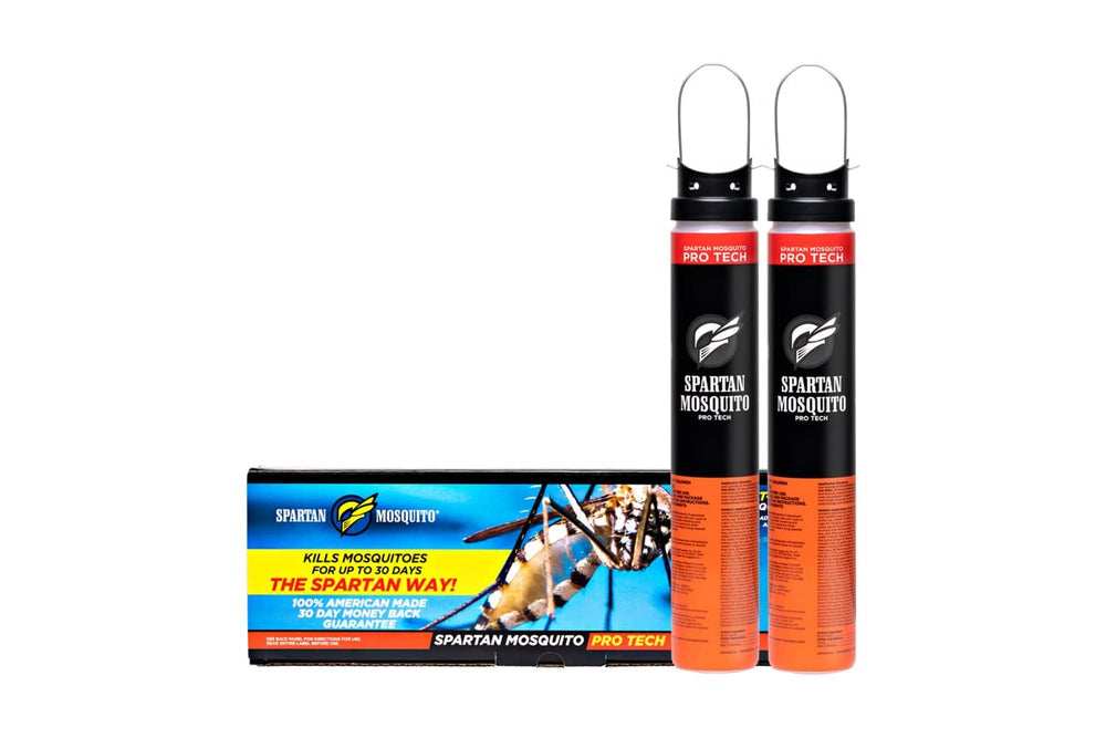 SPARTAN MOSQUITO front packaging view showing product identity and easy replacement benefit