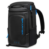 SPARTER front view of cooler backpack shows organized pockets and capacity benefit