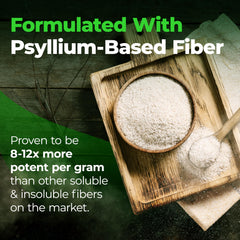 Species Nutrition Fiberlyze scoop with powder indicating single-serve convenience benefit