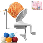 SPEENSUN yarn winder front view showing compact grey body and spindle, saves preparation time