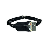 SPIbelt front view in black showing slim pocket and secure fit