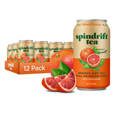 Spindrift front can view showing blood orange black tea branding and ready-to-drink benefit