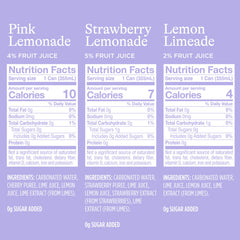 Spindrift trio of cans lined up, clear flavor differentiation and grab-and-go convenience