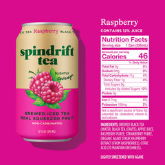 Spindrift side label detail highlighting ingredients and clean-label benefits