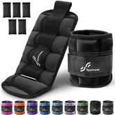 Sportneer front view of ankle weights showing sleek profile and secure fit