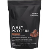 Sports Research front bag showing Dutch Chocolate flavor and benefits