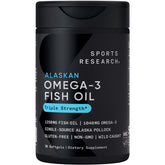 Sports Research front packaging showing omega-3 benefits and softgel count