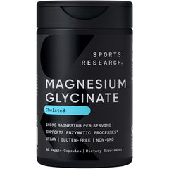 Sports Research front bottle view showing label and capsule count, reliable brand clarity