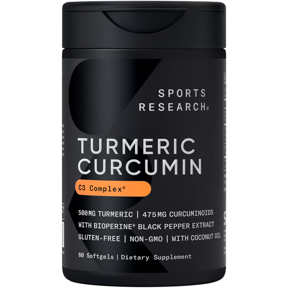 Sports Research bottle front label showing product name and count, clear branding benefit