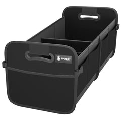 Sposuit front view showing organized compartments and tidy storage benefit