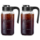 Spreccio glass pitcher front view showing label and two-pack benefit
