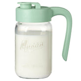 Spreccio pitcher front view showing 32 oz capacity and handle for easy pouring