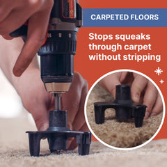 SQUEEEK NO MORE joist finder bits showing precise joist location benefit