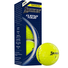 Yellow Srixon Q Star Tour ball on tee demonstrating launch and sightline benefit