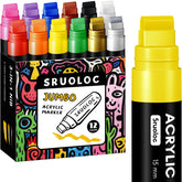 SRUOLOC front packaging showing 12 jumbo markers and bright colors for easy selection