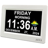 SSYA front display view showing clear date time for quick orientation