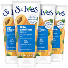 St. Ives front packaging of apricot face scrub showing product benefit