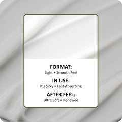 St. Ives lotion texture close-up showing lightweight spreadability