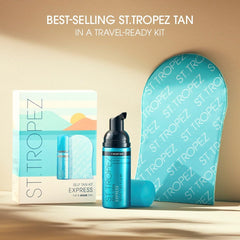 St.Tropez velvet applicator mitt close-up for streak-free blending