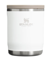 STANLEY Adventure To-Go Food Jar front view showing compact stainless steel design and portability