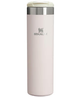 STANLEY AeroLight Transit bottle front view in Rose Quartz showing slim profile and finish benefit