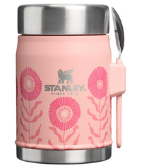 STANLEY food jar front view showing sorbet garden color and compact design benefit