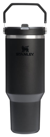STANLEY IceFlow 2.0 front view showing 40 oz capacity and black finish benefit: large hydration