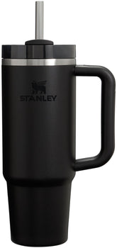 STANLEY front view showing black 30 oz tumbler and benefit of durable insulation